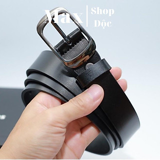 Thắt Lưng Unisex Dây Nịt Lưng Da Bò ForD Màu Đen Đẹp Bản Nhỏ Nam Nữ Phong Cách Hàn Quốc Cao Cấp Maxshopdoc