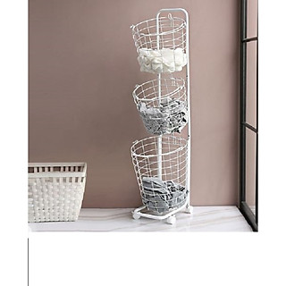 Kệ Đựng Quần Áo Đa Năng 3 Tầng - Màu Trắng