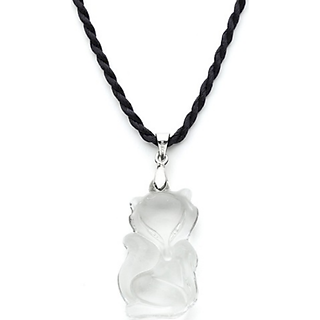 Dây Đeo Và Mặt Hồ Ly  Thạch Anh Lưu Ly (3 x 1.5 x 0.7 cm)