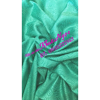 Vải áo dài gấm hoa hồng