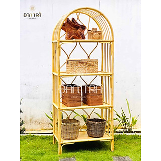 Kệ Mây Vòm Đơn Giản 1m5 - Kệ Mây Đựng Sách Nhẹ Nhàng - Kệ Mây Decor Phòng- Xưởng Bàn Ghế Mây Tre ĐAN TRÀ