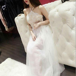 Đầm dạ hội cổ yếm sang trọng