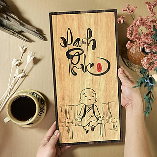 Tranh gỗ thư pháp chữ HẠNH PHÚC