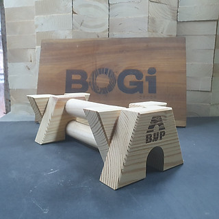 PARALLETTES GỖ - DỤNG CỤ HÍT ĐẤT, CHỐNG ĐẨY BẰNG GỖ THÔNG (bản thấp)