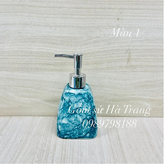 Bình xịt xà phòng dung tích  350ml gốm sứ Bát Tràng cao cấp màu 1