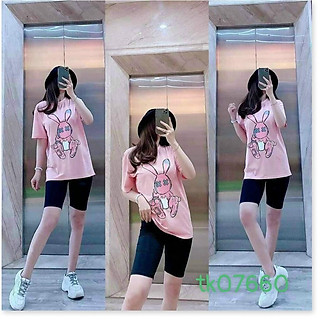 Đồ bộ nữ thun cộc tay dễ thương mềm mại