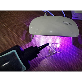 Đèn Pin Uv Sun Mini Có Chân Đứng, Sấy Keo Uv, Sấy Móng Tay, Sấy Keo Dán Kính 6 Bóng 6W