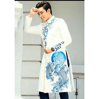 Áo dài Cách tân nam cá chép vượt vũ môn