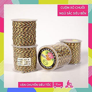 Cuộn dây xỏ chuỗi ngũ sắc kim tuyến siêu bền, không co giản cực đẹp - 50 mét