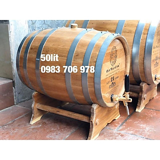 Thùng ngâm ủ rượu 50l gỗ sồi đỏ nga nhập khẩu