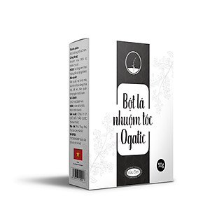 Bột lá nhuộm tóc màu Đen Ogatic 50gr thảo dược