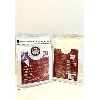 Cà phê Arabica và Robustar cầu đất đà lạt dạng hạt 250g