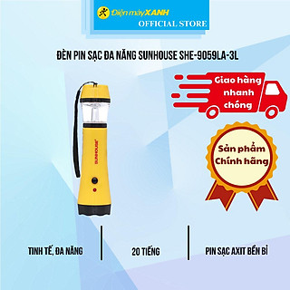 Đèn pin sạc đa năng Sunhouse SHE-9059LA-3L - Hàng Chính Hãng