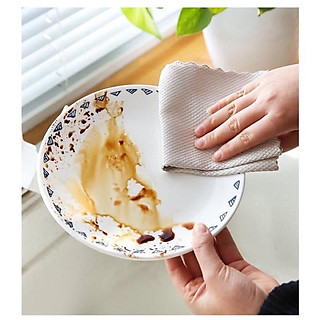 Khăn Lau Kính Lau Nhà Bếp Siêu Thấm Hút Nước Hình Vảy Cá Không Xù Lông