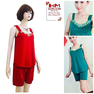 SỈ RI 5 BỘ THUN LẠNH CỔ VIỀN REN BÔNG ĐỦ MÀU