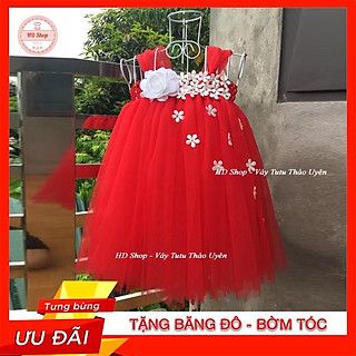 Đầm công chúa cho bé ️️ Đầm công chúa đỏ hoa hồng nhí cho bé gái