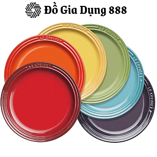 Bộ 6 Đĩa Le Creuset Size 23cm, Màu Cầu Vồng, Bộ Đĩa Gốm Sứ Le Creuset Cao Cấp, Sử Dụng Được Trong Lò Nướng, Lò Vi Sóng, An Toàn Với Máy Rửa Bát, Nhập Pháp