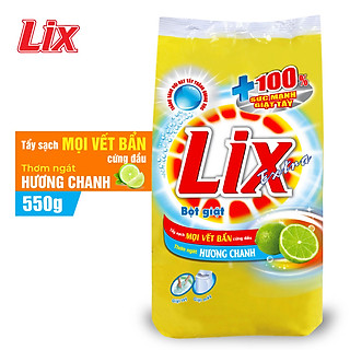 Bột giặt Lix extra hương chanh 550g EC055