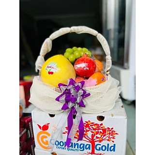 Set giỏ quà trái cây nhỏ lưới trắng