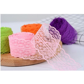 Kẹp / Buộc Tóc Nơ Ren 2 Tầng Bản To