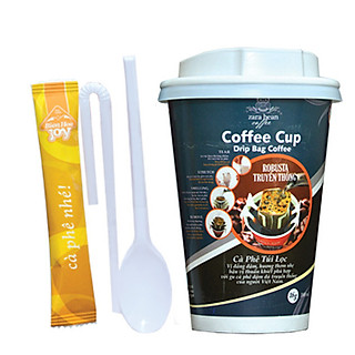 Cà phê túi lọc Robusta ly giấy - Khay 4 ly