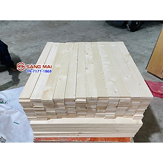 Thanh gỗ thông mặt rộng 6cm x dày 1,5cm x dài 80cm + láng mịn 4 mặt