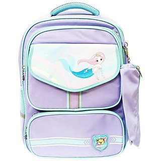 Balo chống gù cho bé gái hình nàng tiên cá kèm bóp viết