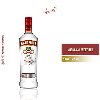 Rượu Vodka Smirnoff Red 37.5% 700ml [Không Hộp] - Rượu Vodka Hương Vị Ngọt Dịu, Nồng Nàn Dài Lâu