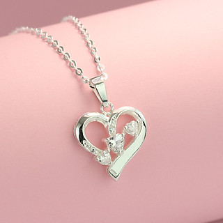 Dây chuyền bạc nữ khắc tên hình trái tim DCN0460 -  Trang Sức Trường An
