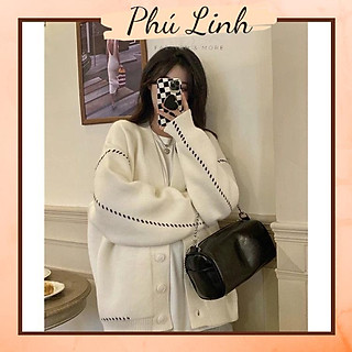 MS826 Áo khoác cardigan len cổ tim form rộng Hàn Quốc