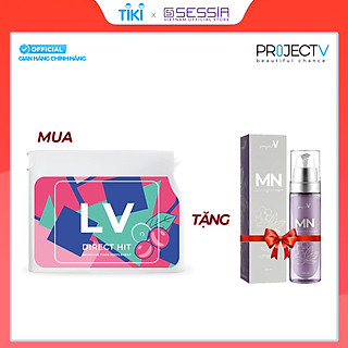Thực Phẩm Sức Khỏe LV Direct Hit - Giữ Nét Thanh Xuân - PROJECT V - Hộp 60 Viên - Xuất xứ Pháp, Hàng Chính Hãng