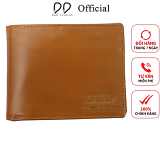 Ví nam da bò D&D Fashion DDF86 sang trọng cao cấp màu vàng bò