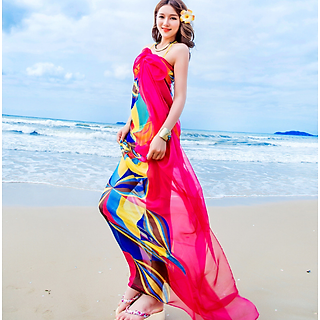 khăn choàng đa năng mặc ngoài đồ bơi đi biển cao cấp khăn choàng tạo nhiều kiểu