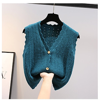 Áo  gile len dệt kim thu đông GA03