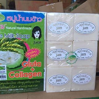 combo 12 lốc xà phòng cám gạo collagen nghệ