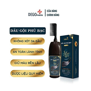 Dầu Gội Phủ Bạc DEGO PHARMA 200ml - Nhuộm Đen Tóc Tự Nhiên Tại Nhà