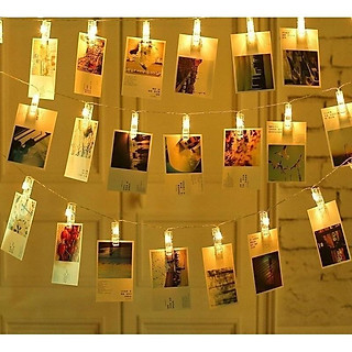 Đèn kẹp ảnh dải đèn led trang trí sinh nhật, phòng ngủ dùng pin tiểu AAA (Kèm Pin)