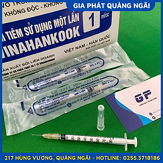 BƠM TIÊM NHỰA 1ML VINAHANKOOK SỬ DỤNG MỘT LẦN VÔ TRÙNG XI LANH 1ML 26G XILANH
