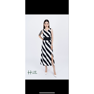 Đầm sọc kiểu dáng Hàn Quốc D22