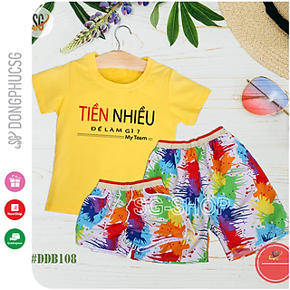 Bộ quần áo đi biển độc đáo cho hội nhóm gia đình cặp đôi nam nữ thun dày dặn DDB108VD DONGPHUCSG