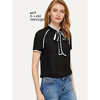 TOP152 SƠ MI ĐEN VIỀN TRẮNG