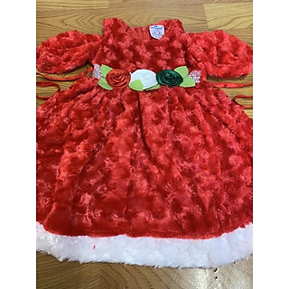 Đầm Bông Hồng tay rớt Noel cho bé .