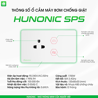 Ổ Cắm Máy Bơm Chống Giật An Toàn Hunonic SPS