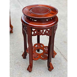 Đôn gỗ tròn kê tượng - bình hoa 70cm