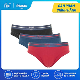Combo 3 quần lót nam brief cotton USA iBasic PANM055