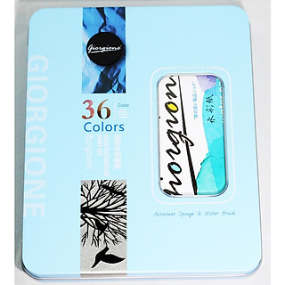 Bộ 36 Màu Nước Vẽ Cao Cấp Giorgione - Hộp Xanh (Phiên Bản Mới)