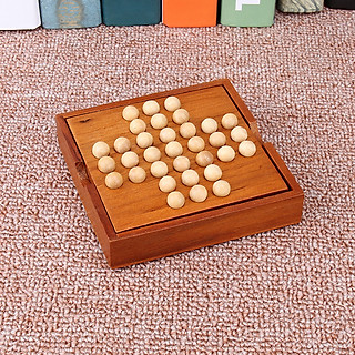 Bộ Cờ Kong Ming Trò Chơi Thử Thách IQ Trí Tuệ Bằng Gỗ Tự Nhiên 14 Cm