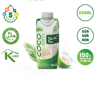 Nước dừa đóng hộp Cocoxim dừa dứa non dung tích 330ml/Hộp