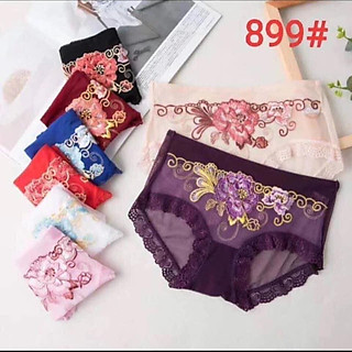 LỐ 10 QUẦN LÓT REN HOA CẠP CAO SEXY MÃ 899