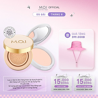 Bộ đôi M.O.I Phấn nước  Premium Baby Cushion và Phấn phủ Baby Skin Powder
